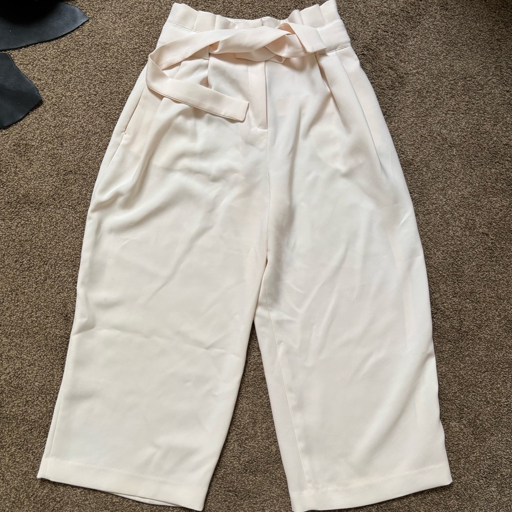 H&M Cropped Wide Leg High Waist Women's Pants